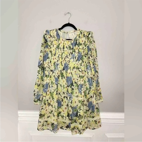 Aritzia Wilfred La Boheme Elia Floral Mini Dress Size Medium - Picture 2 of 5
